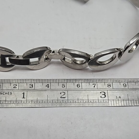 Womens Sekonda Seksy Silver Tone Crystals  4798S BKT Watch New Battery Art Deco - Picture 9 of 11